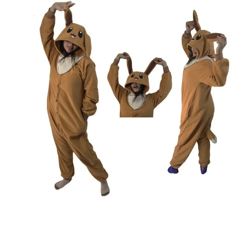 Pokemon Kigurumi Onesie Snorlax Eevee Squirtle Gengar Pijama Cosplay Costume Halloween Adult Anime Umbreon Pajamas