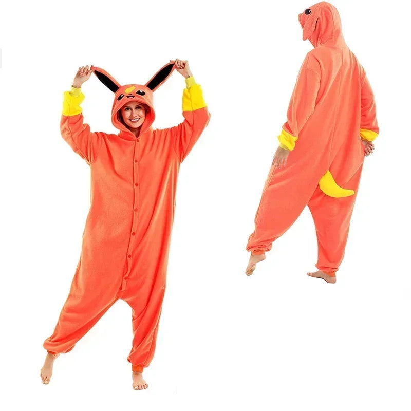 Pokemon Kigurumi Onesie Snorlax Eevee Squirtle Gengar Pijama Cosplay Costume Halloween Adult Anime Umbreon Pajamas