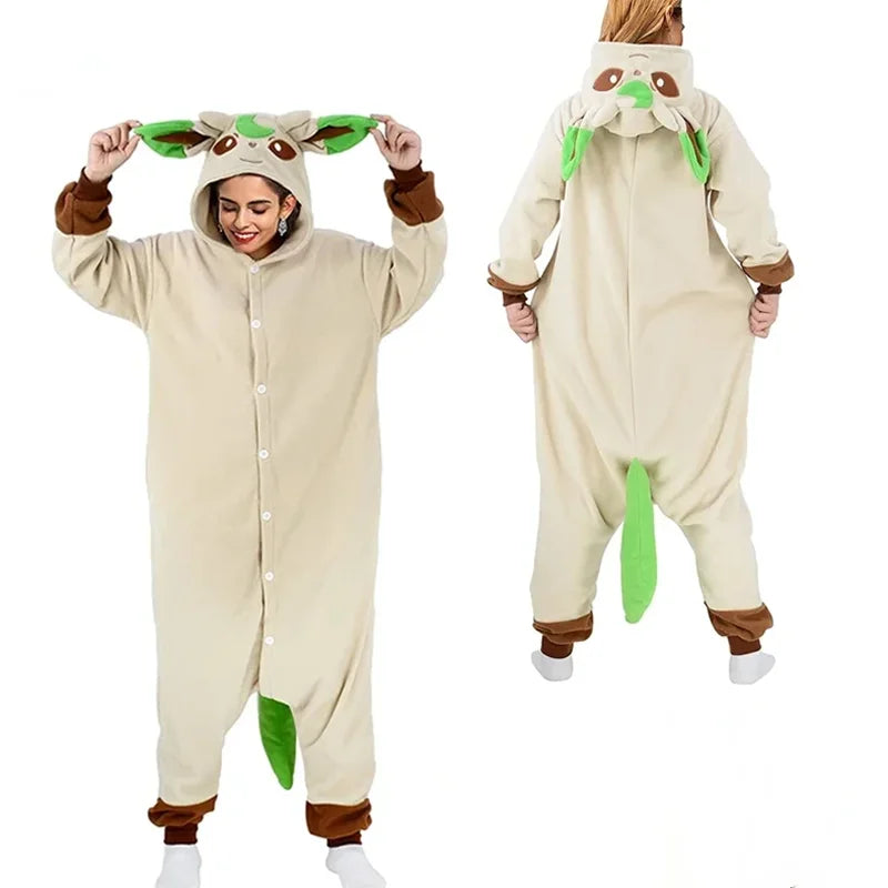 Pokemon Kigurumi Onesie Snorlax Eevee Squirtle Gengar Pijama Cosplay Costume Halloween Adult Anime Umbreon Pajamas